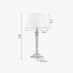 Veioza, Lampa de masa stil italian din alama Classic