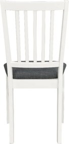 Scaun de dining din lemn de cauciuc cu șezut gri Rowico Wittaskar, alb