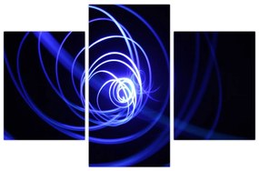 Tablou cu spirale albastre (90x60 cm)
