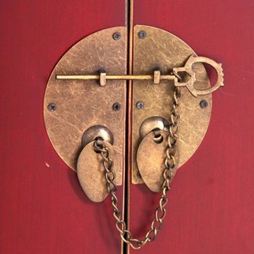 Comodă roșie joasă 130x50,5 cm Oriente – Ixia