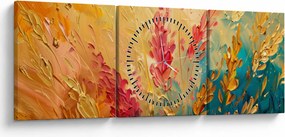 Tablou - Vopsirea câmpului (cu ceas) (90x30 cm)