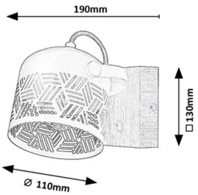 Spot de perete ROTEM 1xE14/40W/230V Rabalux 3298