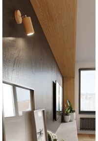 Plafonieră din lemn Nice Lamps Ludwik, lungime 45 cm