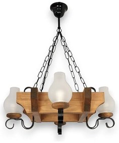 Lustră pe lanț Brilagi QUEEN 4xE14/40W/230V fag