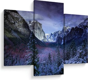 Tablou cu peisaj montan iarna (90x60 cm)