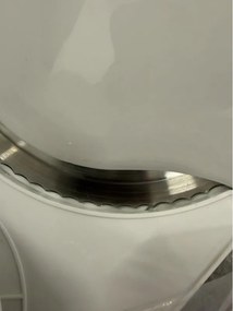 La mâna a doua: Feliator electric mezeluri Rosberg R51990A, 150W, Lama otel 15 cm, Grosime 0-15 mm, Alb
