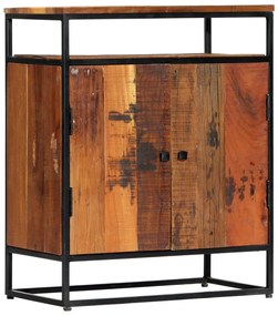 vidaXL Dulap lateral, 60 x 35 x 76 cm, lemn masiv reciclat și oțel