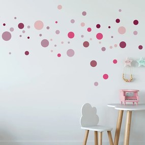 Set 100 autocolante Ambiance Round Stickers, roz