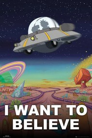 Poster Rick And Morty - I Want To Believe, (61 x 91.5 cm)