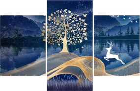 Tablou - Cerbi în luna plină (90x60 cm)