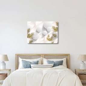Tablou - 3D cercuri cu flori (70x50 cm)