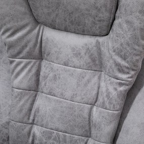 Vinsetto Scaun de birou director de masaj încălzitor înălțime reglabilă spătar înclinabil microfibră gri | Aosom Romania