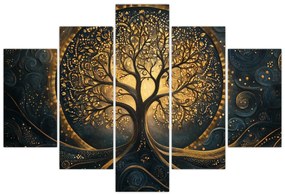Tablou – Arbore cu aură aurie (150x105 cm)