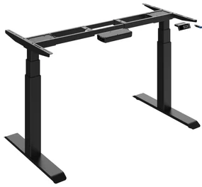 Birou reglabil pe inaltime TerrA9 Performance BLACK- 2 motoare marca Timotion + aplicatie bluetooth, CADRU NEGRU (Dimensiune blat: 137x67 cm, Culoare