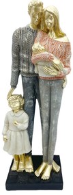 Statueta Cuplu cu 2 copii, Family, 31cm