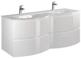 Mască cu Lavoar Dublu Aledo, Alb Lucios