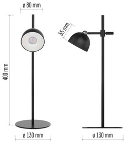 Lampă LED magnetică reîncărcabilă dimabilă de masă 4 în 1 LED/4,2W/3,7V 4000K negru