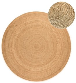 Covor în culoare naturală reversibil rotund din iută ø 140 cm Braided Gold – Hanse Home
