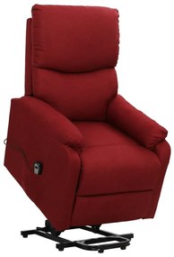 329742 vidaXL Fotoliu cu ridicare, roșu vin, material textil