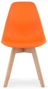 Scaun portocaliu KITO cu picioare din fag
