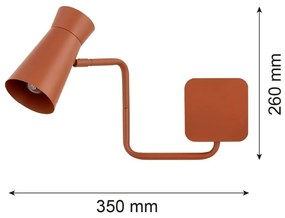 Aplica cu brat si spot directionabil LORD 8882 teracota