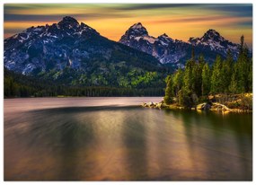 Tablou pe sticlă - Parcul Național Grand Teton (70x50 cm)