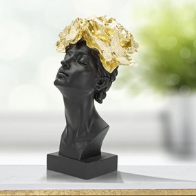 Mauro Ferretti Statuie Femeie Cu Fluturi Pe Cap cm 21X20X36,5 | Aosom Romania
