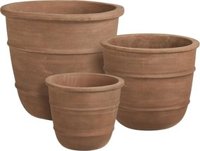 Ghivece 3 buc. din teracotă ø 48 cm Kragholm – House Nordic