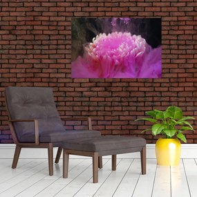 Tablou cu floare în fum roz (90x60 cm)