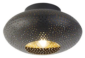 Plafoniera orientala neagra cu auriu 25 cm - Radiance