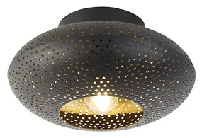 Plafoniera orientala neagra cu auriu 25 cm - Radiance