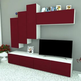 Living Armonia V3 MDF Rosu - cu sistem &quot;PUSH TO OPEN&quot;