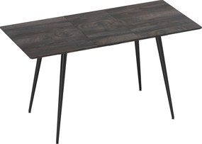 HOMCOM Masă Extensibilă pentru Sufragerie, 6-8 Persoane, 120-160x75 cm, Blat Efect Lemn, Picioare din Oțel | Aosom Romania