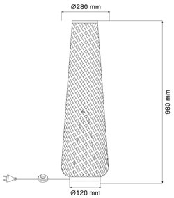 Lampadar ZANZIBAR 1xE27/20W/230V negru