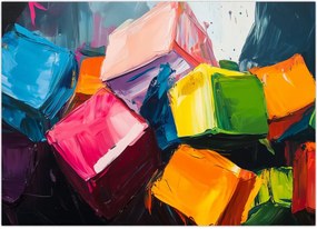 Tablou - Cuburi colorate (70x50 cm)