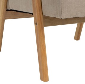 Fotoliu bej cu tapițerie din chenille Vintage – Casa Selección