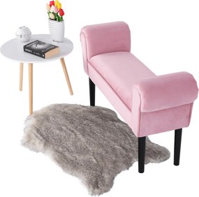 Bancă, catifea Velvet, roz învechit/negru, BURDA