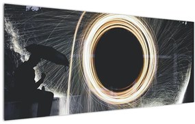 Tablou - Show de lumini în ploaie (120x50 cm), în 40 de alte dimensiuni noi