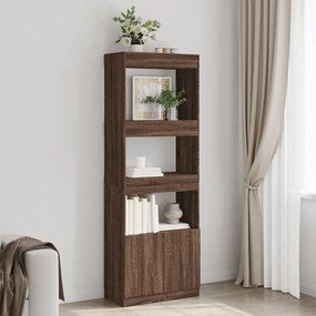 vidaXL Dulap înalt, stejar maro, 63x33x180 cm, lemn prelucrat