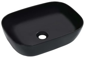 Chiuveta de baie, negru, 45,5 x 32 x 13 cm, ceramica Negru