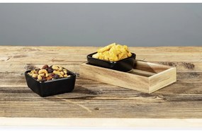 Boluri din ceramică neagră 2 buc. cu tavă Elo - Wenko