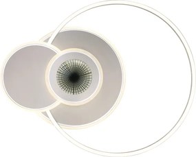 Globo 68278-24 - Plafonieră LED dimabilă BELTRAN LED/24W/230V argintie + telecomandă