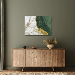 Tablou pe sticlă - Marmură verde N⁰3 (70x50 cm)