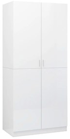 800636 vidaXL Șifonier, alb extralucios, 90x52x200 cm, PAL