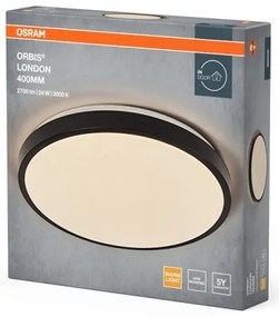 Osram - Plafonieră LED ORBIS LONDON, 24 W, 230 V, Ø 39,5 cm, negru