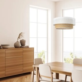 Lustră pe cablu BORHO 1xE27/60W/230V alb/iută