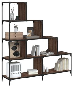 vidaXL Bibliotecă cu 4 niveluri stejar maro 139x33,5x149 cm lemn