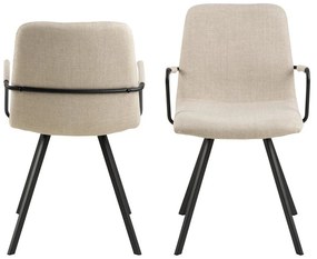 Scaune de dining crem 2 buc. Selina – Actona