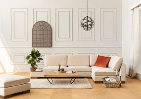 Canapea de colț Tulip Corner Right With Pouf - Beige