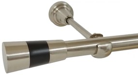 Galerie simpla fara inele valeo negru 19 mm INOX (Alege marime: 360 cm)